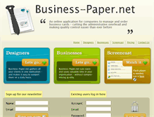 Tablet Screenshot of business-paper.dk
